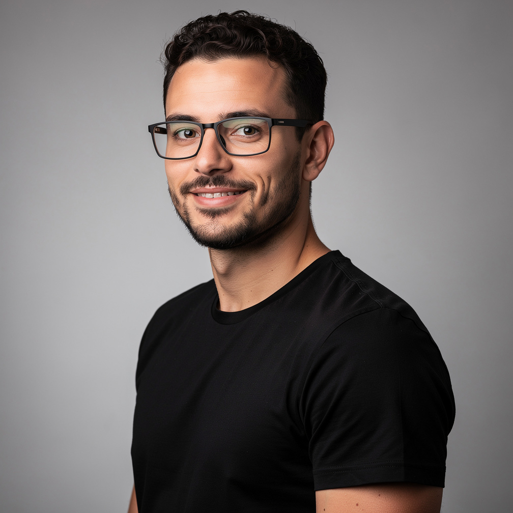 Belgian man colorist working portrait